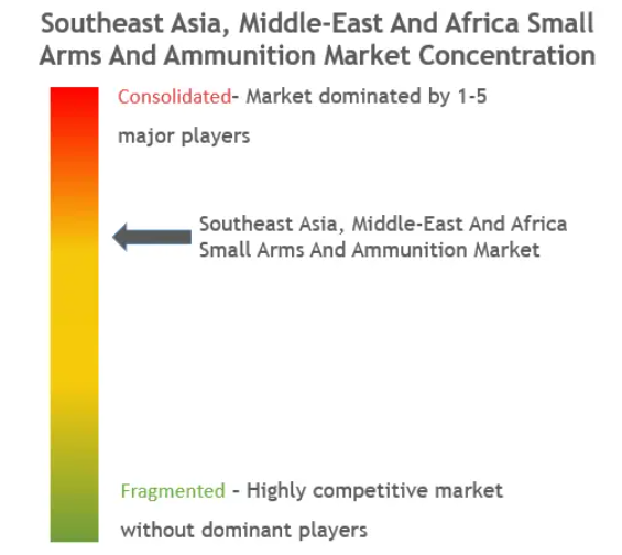 Southeast Asia, Middle-East And Africa Small Arms And Ammunition Market Concentration